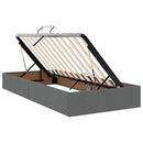 vidaXL Ágy tárolóval és matraccal Sötétszürke 90 x 190 cm Poliészter