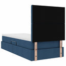 vidaXL Ágy tárolóval és matraccal matracmal Kék 90 x 190 cm Poliészter