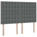 vidaXL Ágy tárolóval és matraccal Sötétszürke 140 x 190 cm Poliészter