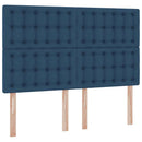 vidaXL Ágy tárolóval és matraccal Kék 140 x 190 cm Poliészter