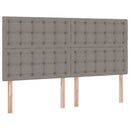 vidaXL Ágy tárolóval és matraccal Tópszínű 180 x 200 cm Poliészter