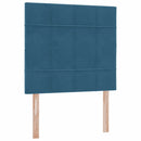 vidaXL Ágy tárolóval és matraccal Sötét kék 90 x 190 cm Bársony