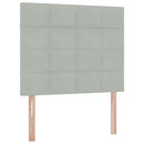 vidaXL Ágy tárolóval és matraccal Világosszürke 120 x 190 cm Bársony