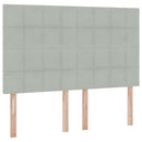 vidaXL Ágy tárolóval és matraccal Világosszürke 140 x 200 cm Bársony