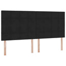 vidaXL Ágy tárolóval és matraccal Fekete 200 x 200 cm Bársony
