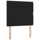 vidaXL Ágy tárolóval és matraccal matracmal Fekete 90 x 190 cm Bársony