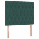 vidaXL Ágy tárolóval és matraccal Sötétzöld 120 x 200 cm Bársony
