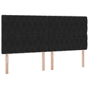 vidaXL Ágy tárolóval és matraccal Fekete 200 x 200 cm Bársony