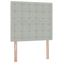 vidaXL Ágy tárolóval és matraccal Világosszürke 90 x 190 cm Bársony