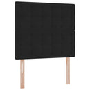 vidaXL Ágy tárolóval és matraccal Fekete 100 x 200 cm Bársony