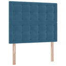 vidaXL Ágy tárolóval és matraccal Sötét kék 120 x 200 cm Bársony