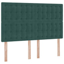 vidaXL Ágy tárolóval és matraccal Sötétzöld 140 x 190 cm Bársony