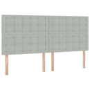 vidaXL Ágy tárolóval és matraccal Világosszürke 200 x 200 cm Bársony