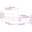 vidaXL Tárolós Ágy fejtámlával tárolóval Krém 180 x 200 cm Műbőr