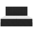 vidaXL Tárolós Ágy matracmal fejtámlával Fekete 180 x 200 cm Bársony