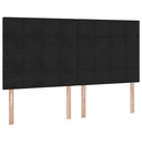 vidaXL Tárolós Ágy matracmal fejtámlával Fekete 180 x 200 cm Bársony