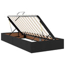 vidaXL Tárolós Ágy matracmal fejtámlával Fekete 200 x 200 cm Bársony