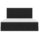 vidaXL Tárolós Ágy matracmal fejtámlával Fekete 200 x 200 cm Bársony