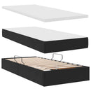 vidaXL Tárolós Ágy matracmal fejtámlával Fekete 200 x 200 cm Bársony