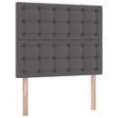 vidaXL Ágy tárolóval és LED lámpával Szürke 120 x 200 cm Műbőr