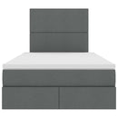 vidaXL Ágy tárolóval és LED lámpával Sötétszürke 120 x 190 cm