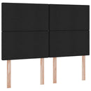 vidaXL Ágy tárolóval és LED lámpával Fekete 140 x 200 cm Poliészter