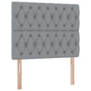 vidaXL Ágy tárolóval és LED lámpával leddel Világosszürke 120 x 190 cm