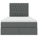 vidaXL Ágy tárolóval és LED lámpával Sötétszürke 120 x 190 cm