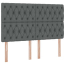 vidaXL Ágy tárolóval és LED lámpával Sötétszürke 140 x 190 cm