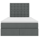 vidaXL Ágy tárolóval és LED lámpával Sötétszürke 120 x 190 cm