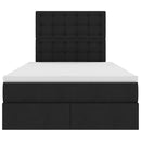 vidaXL Ágy tárolóval és LED lámpával Fekete 120 x 190 cm Poliészter