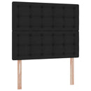 vidaXL Ágy tárolóval és LED lámpával Fekete 120 x 200 cm Poliészter