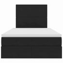 vidaXL Ágy tárolóval és LED lámpával Fekete 120 x 190 cm Bársony