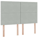 vidaXL Ágy tárolóval és LED lámpával Világosszürke 140 x 200 cm