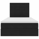 vidaXL Ágy tárolóval és LED lámpával Fekete 120 x 190 cm Bársony