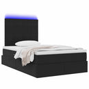 vidaXL LED tárolós ágy matraccal Fekete 120 x 200 cm Bársony