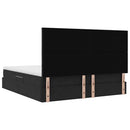 vidaXL LED tárolós ágy matraccal Fekete 180 x 200 cm Bársony