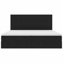 vidaXL LED tárolós ágy matraccal Fekete 200 x 200 cm Bársony