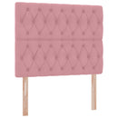 vidaXL Ágy tárolóval és LED lámpával Rózsaszín 120 x 190 cm Bársony