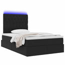 vidaXL LED tárolós ágy matraccal Fekete 120 x 200 cm Bársony