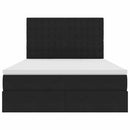 vidaXL Ágy tárolóval és LED lámpával Fekete 140 x 190 cm Bársony