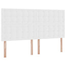 vidaXL Ágy tárolóval és LED lámpával Tiszta Fehér 180 x 200 cm Műbőr
