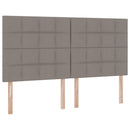 vidaXL Ágy LED szalagokkal fejtámlával Tópszínű 200 x 200 cm szövet