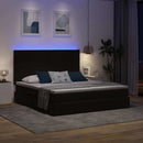 vidaXL LED tárolós ágy matraccal Fekete 180 x 200 cm Bársony