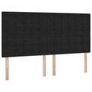 vidaXL LED tárolós ágy matraccal Fekete 180 x 200 cm Bársony