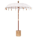vidaXL Balinéz napernyő alappal Krém 185 x 185 x 260 cm Pamut