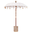 vidaXL Balinéz napernyő alappal Krém 185 x 185 x 260 cm Pamut