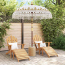 vidaXL Balinéz napernyő alappal Krém 185 x 185 x 260 cm Pamut