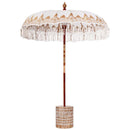 vidaXL Balinéz napernyő alappal Krém 185 x 185 x 260 cm Pamut