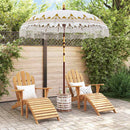 vidaXL Balinéz napernyő alappal Krém 215 x 215 x 260 cm Pamut